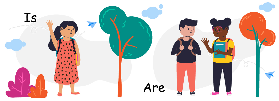 linking verbs "is" and "are" 