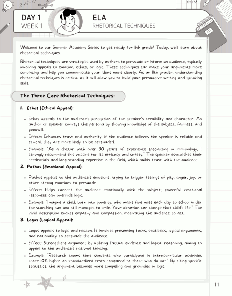 Kids Summer Academy by ArgoPrep: Grade 10-11 Kids Summer Academy by ArgoPrep: Grade 10-11