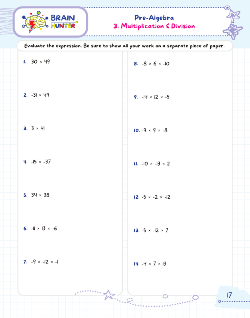 Math Practice Workbook: PRE-ALGEBRA: 1400+ Questions Math Practice Workbook: PRE-ALGEBRA: 1400+ Questions