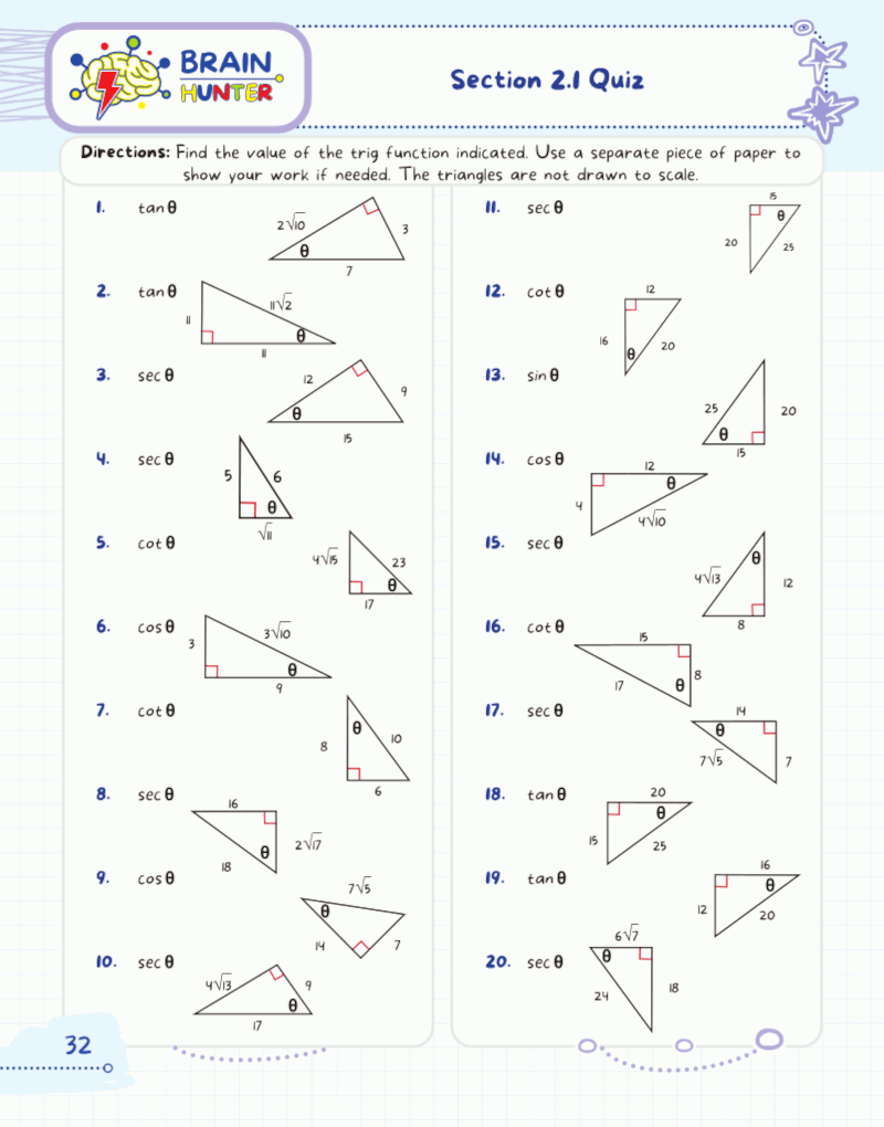 High School Trigonometry Practice Workbook High School Trigonometry Practice Workbook