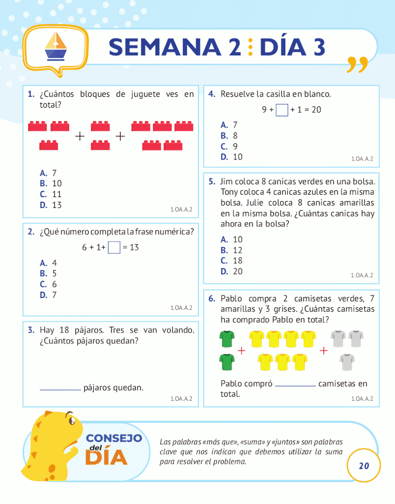 1st Grade Common Core Math: Spanish Edition