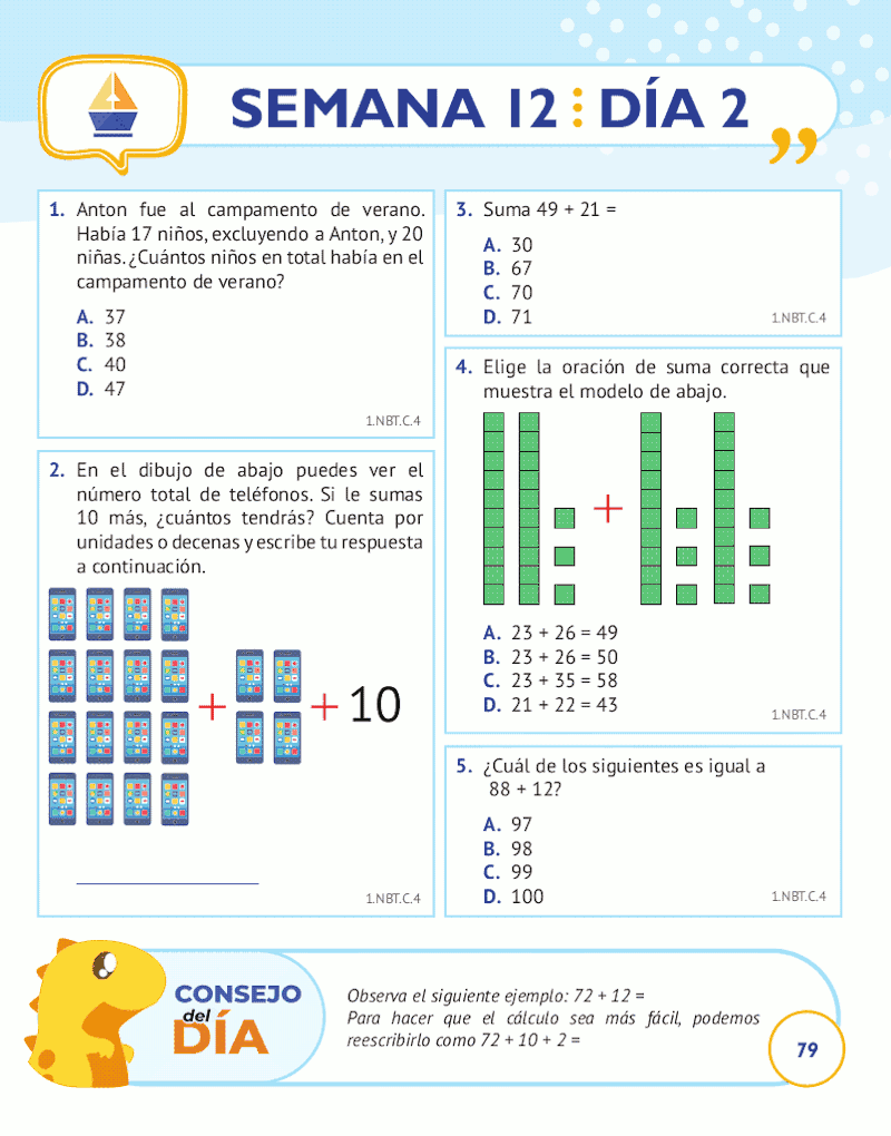 1st Grade Common Core Math: Spanish Edition