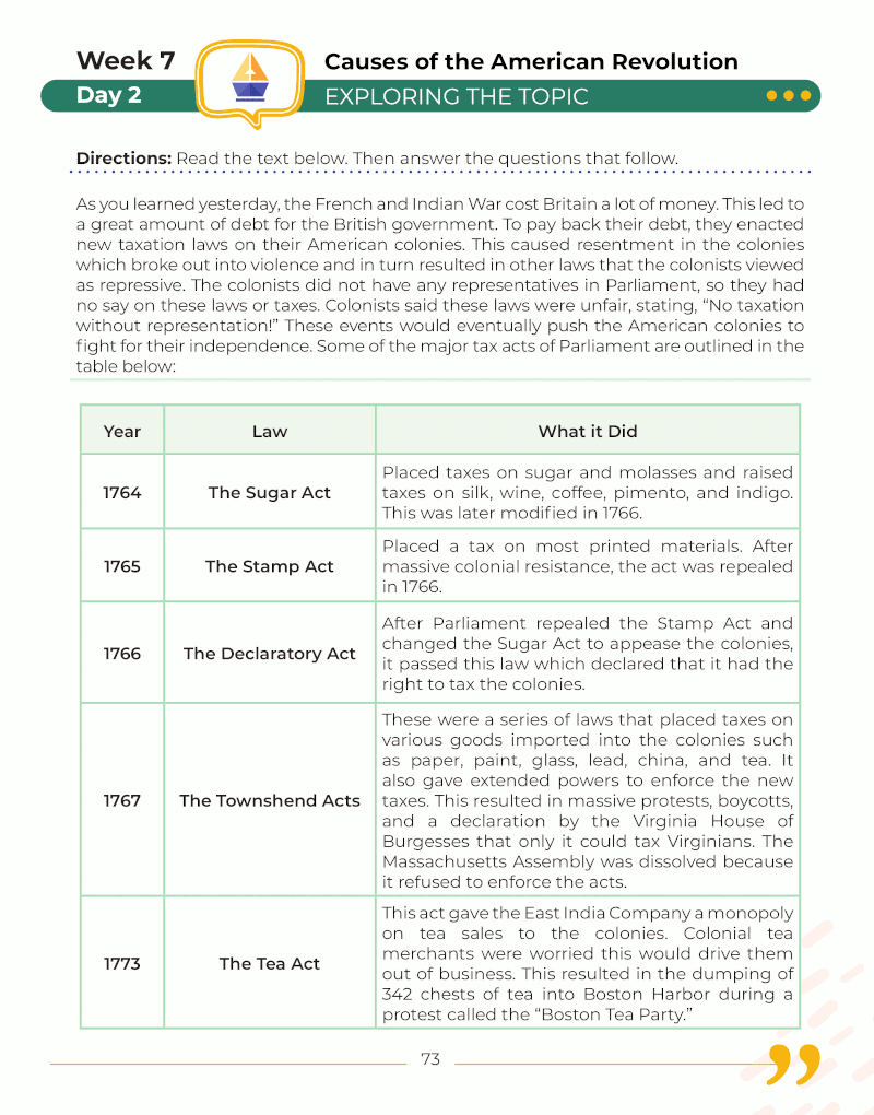 7th Grade Social Studies: Daily Practice Workbook