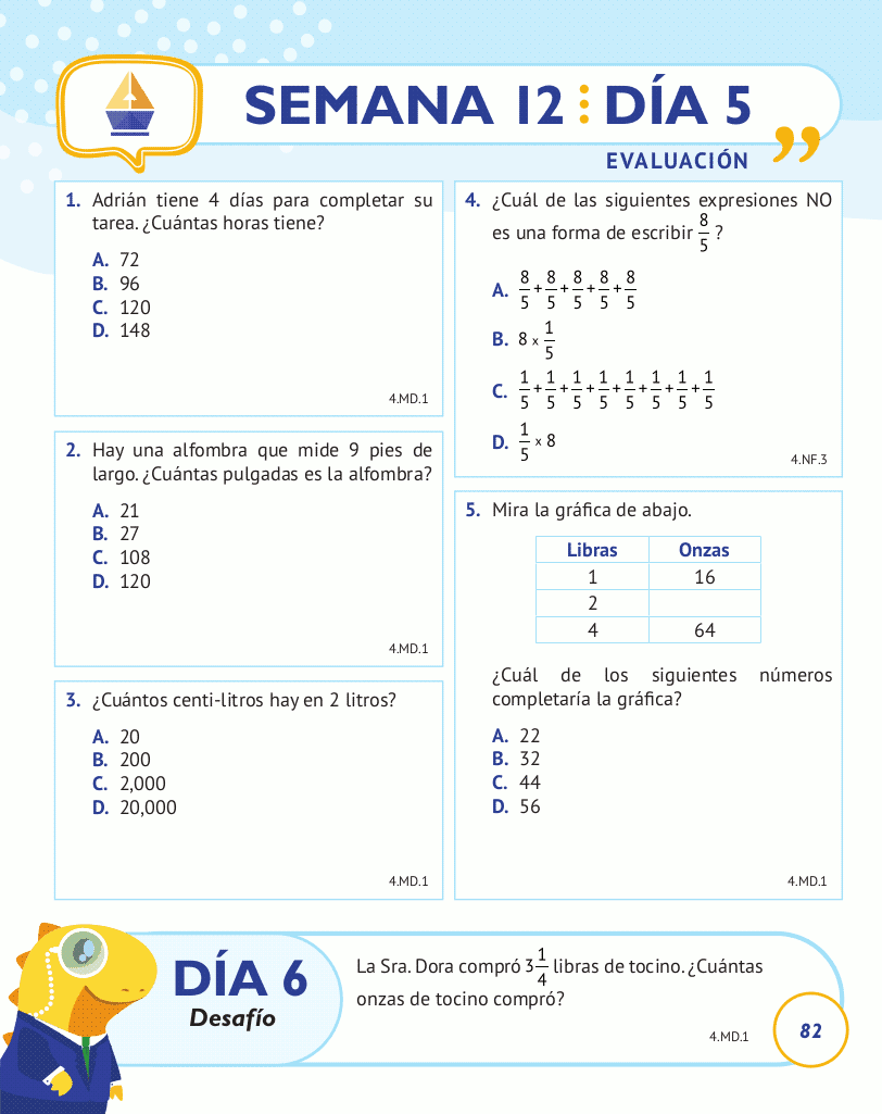 4th Grade Common Core Math: Spanish Edition 4th Grade Common Core Math: Spanish Edition