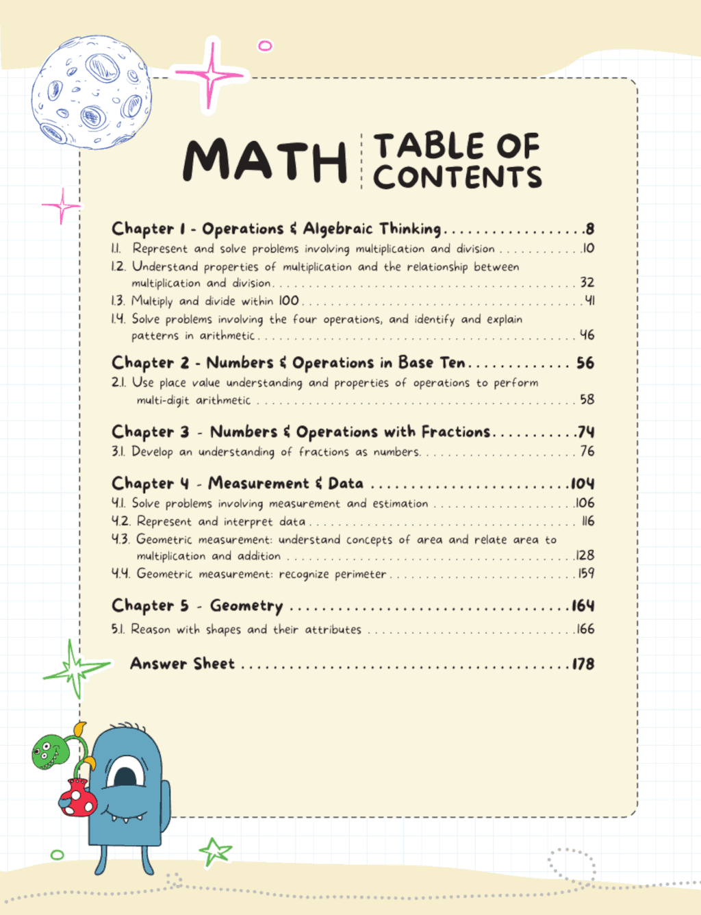 3rd Grade Introducing Math & Science Workbook
