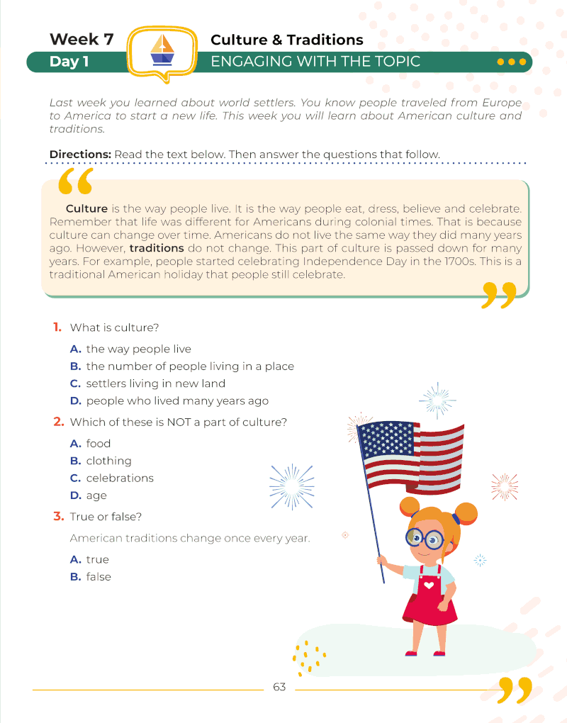 3rd Grade Social Studies: Daily Practice Workbook