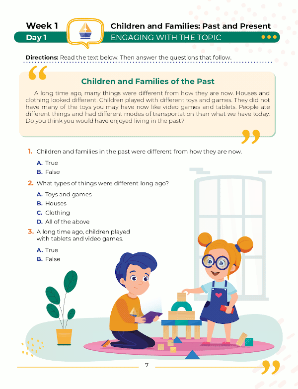 Kindergarten Social Studies: Daily Practice Workbook