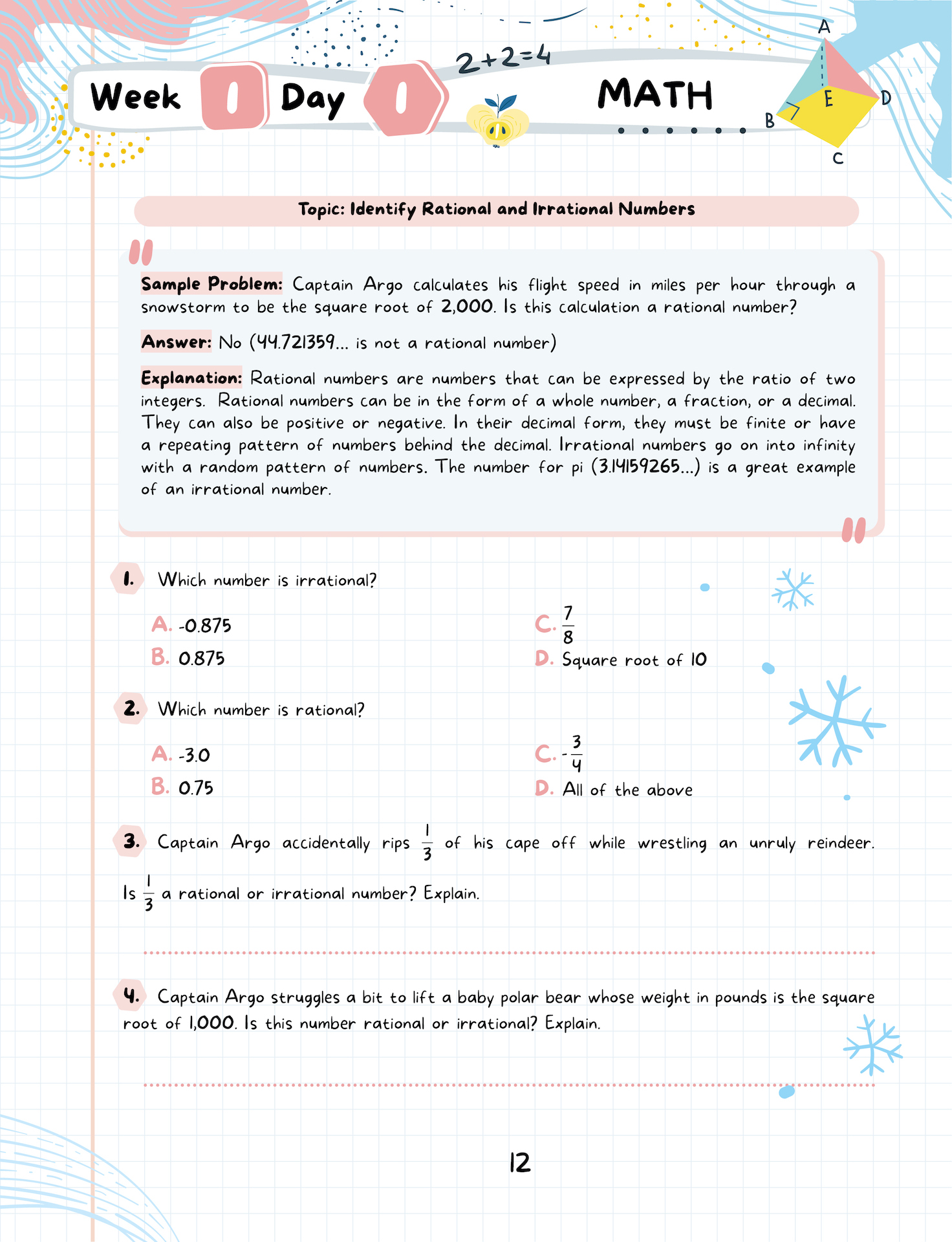 Kids Winter Academy By Argoprep: Grade 8