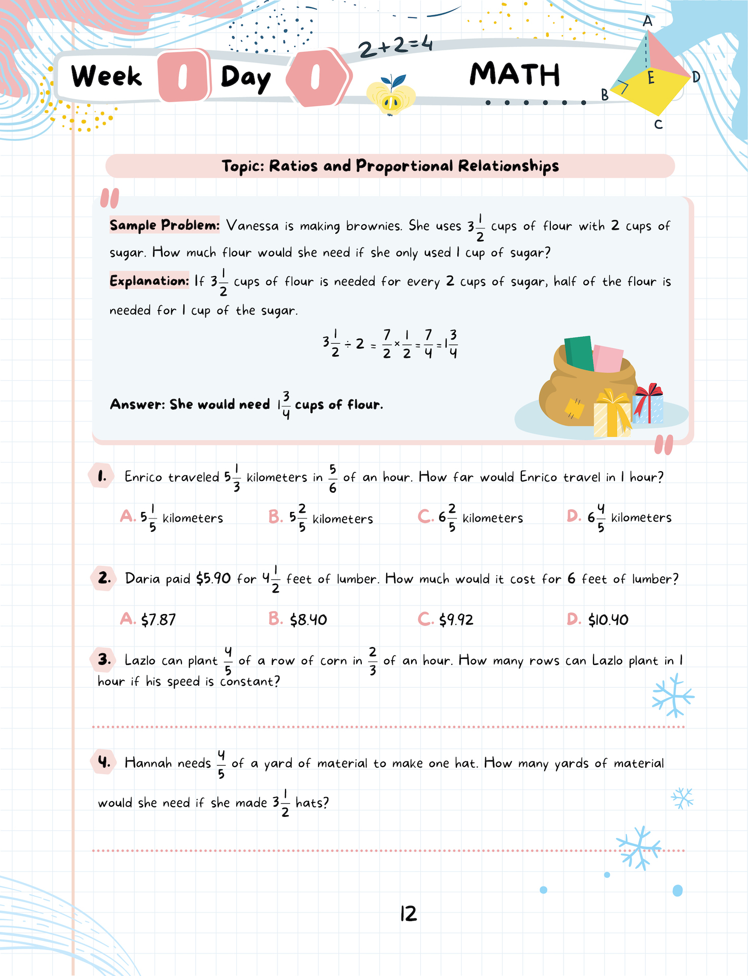 Kids Winter Academy by ArgoPrep: Grade 7