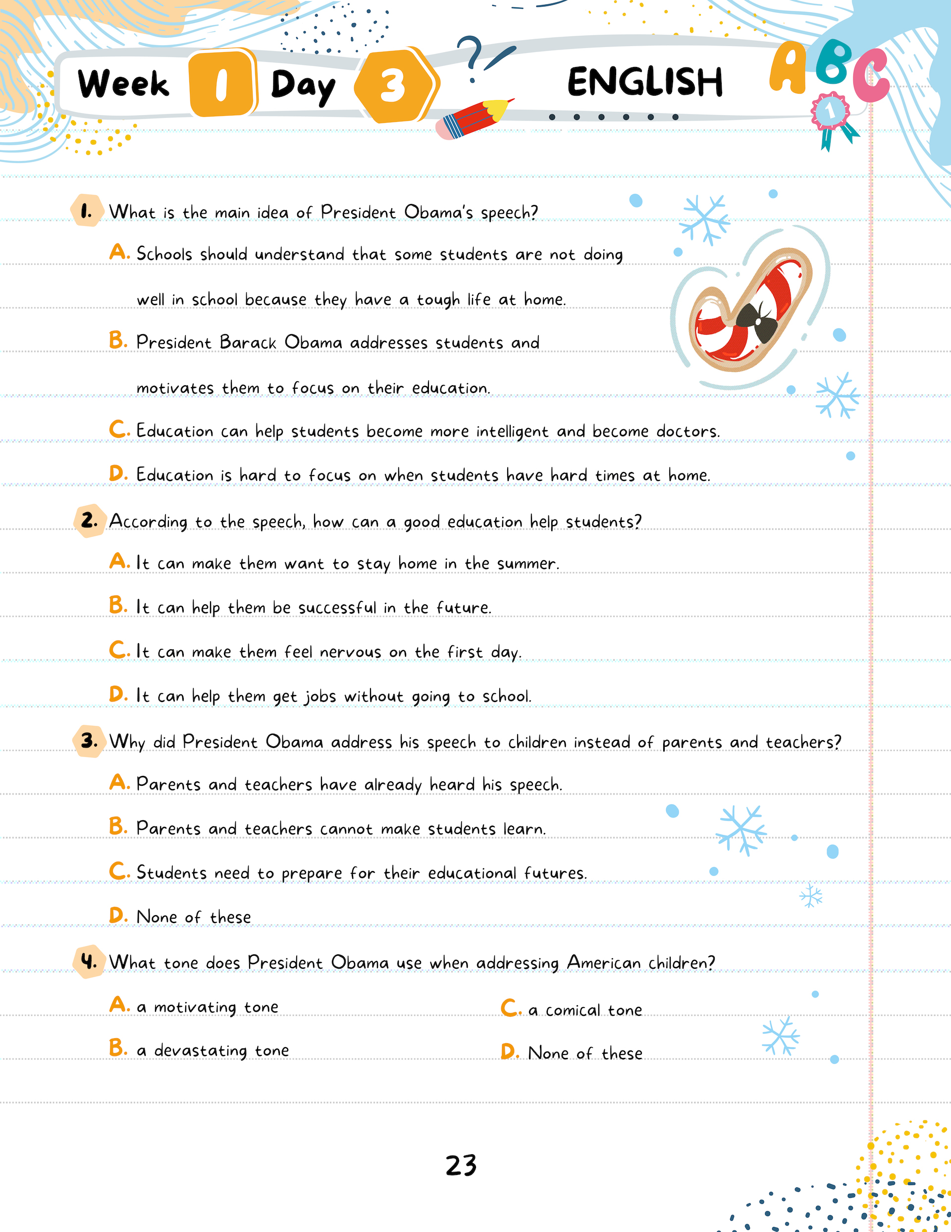 Kids Winter Academy by ArgoPrep: Grade 6