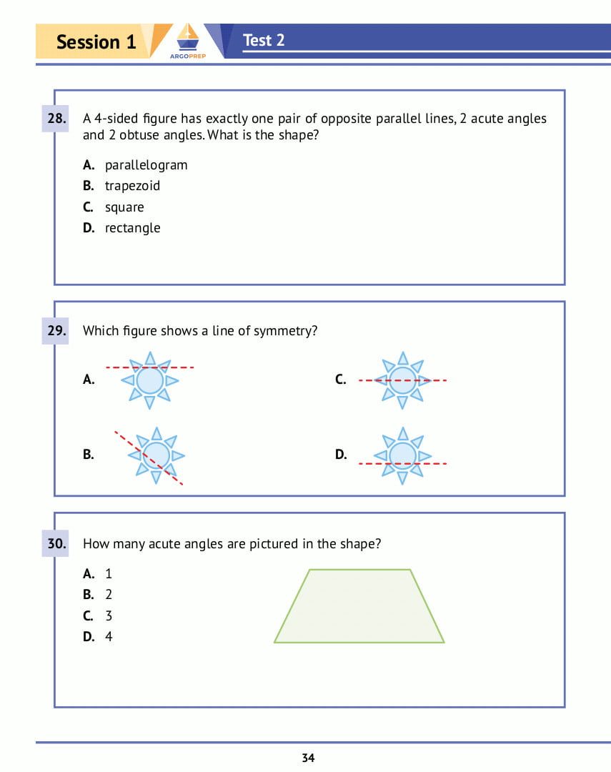 4th Grade Math Practice Book: 8 Full-Length Simulated Math Tests