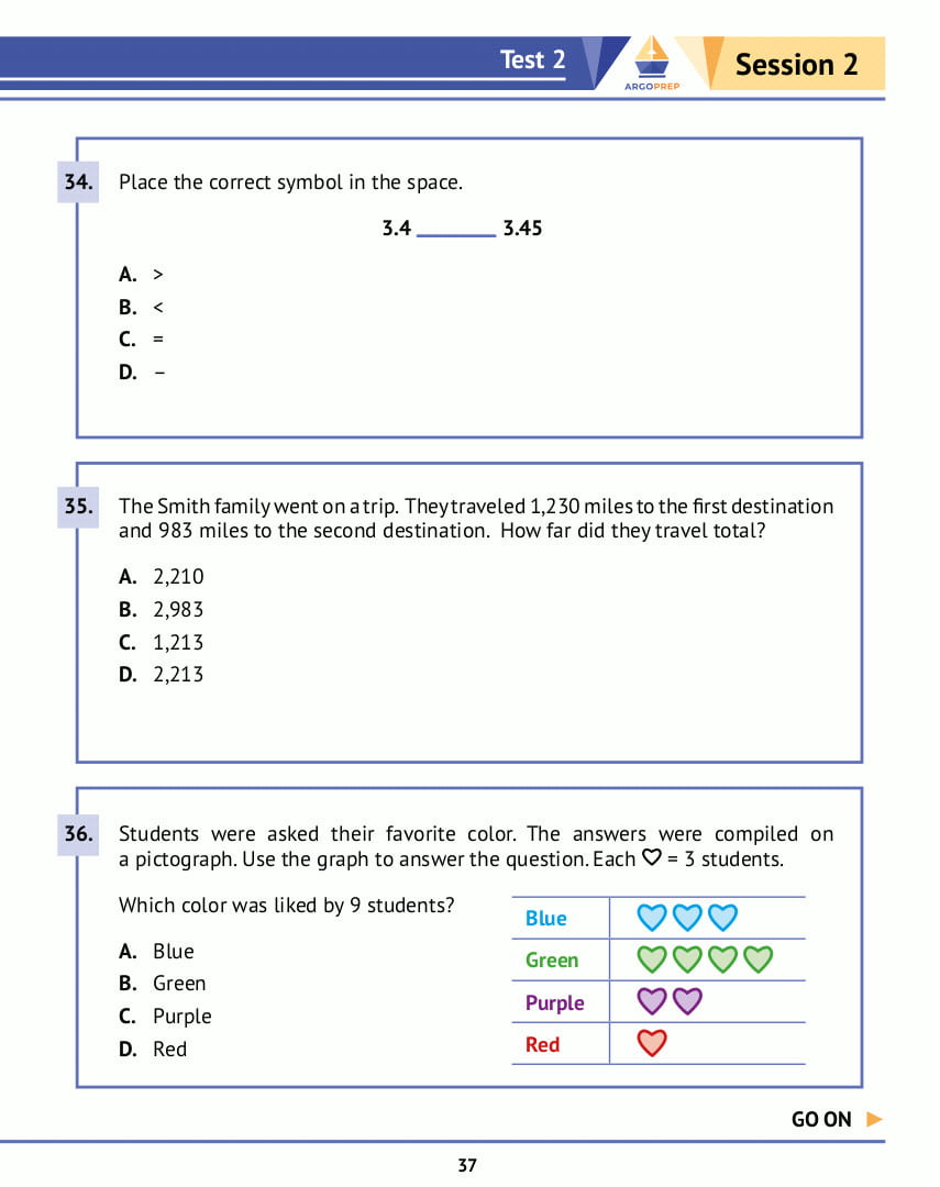 4th Grade Math Practice Book: 8 Full-Length Simulated Math Tests