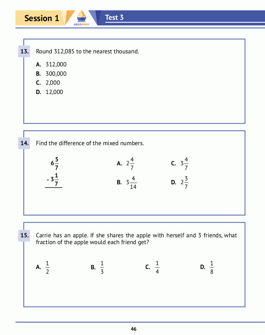 4th Grade Math Practice Book: 8 Full-Length Simulated Math Tests