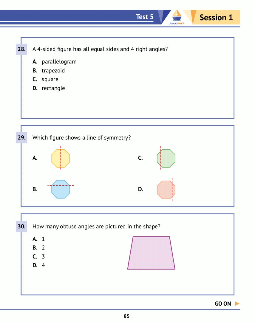 4th Grade Math Practice Book: 8 Full-Length Simulated Math Tests