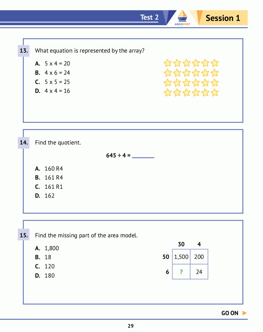 4th Grade Math Practice Book: 8 Full-Length Simulated Math Tests