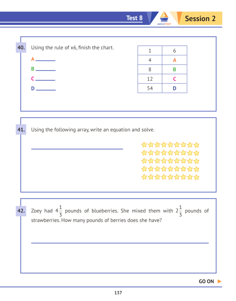 4th Grade Math Practice Book: 8 Full-Length Simulated Math Tests