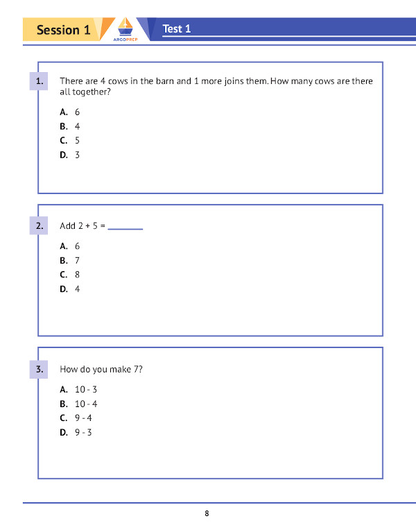 1st Grade Math Practice Book: 8 Full-Length Simulated Math Tests 1st Grade Math Practice Book: 8 Full-Length Simulated Math Tests