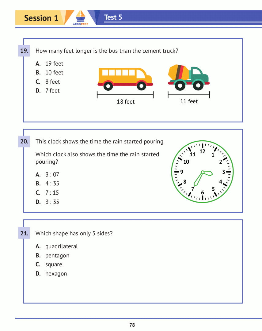 2nd Grade Math Practice Book: 8 Full-Length Simulated Math Tests