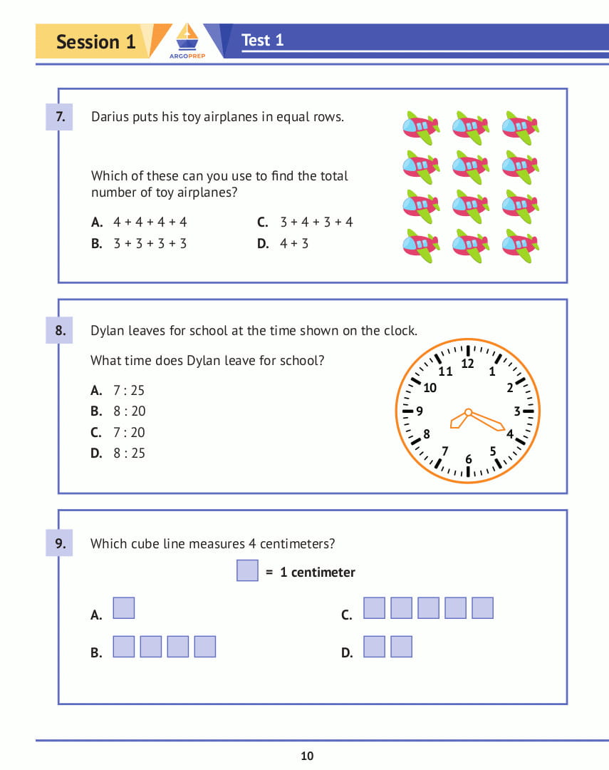 2nd Grade Math Practice Book: 8 Full-Length Simulated Math Tests
