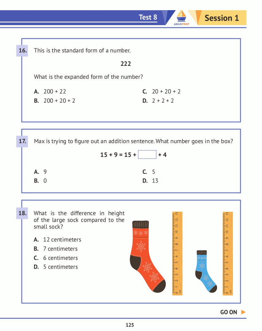 2nd Grade Math Practice Book: 8 Full-Length Simulated Math Tests