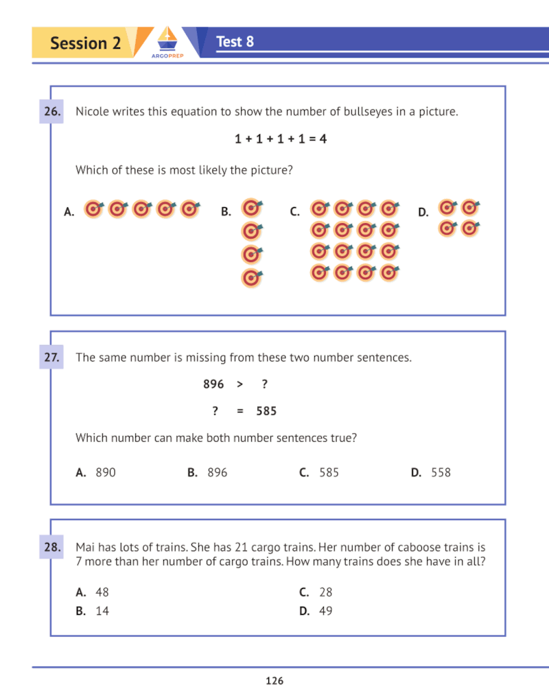 2nd Grade Math Practice Book: 8 Full-Length Simulated Math Tests