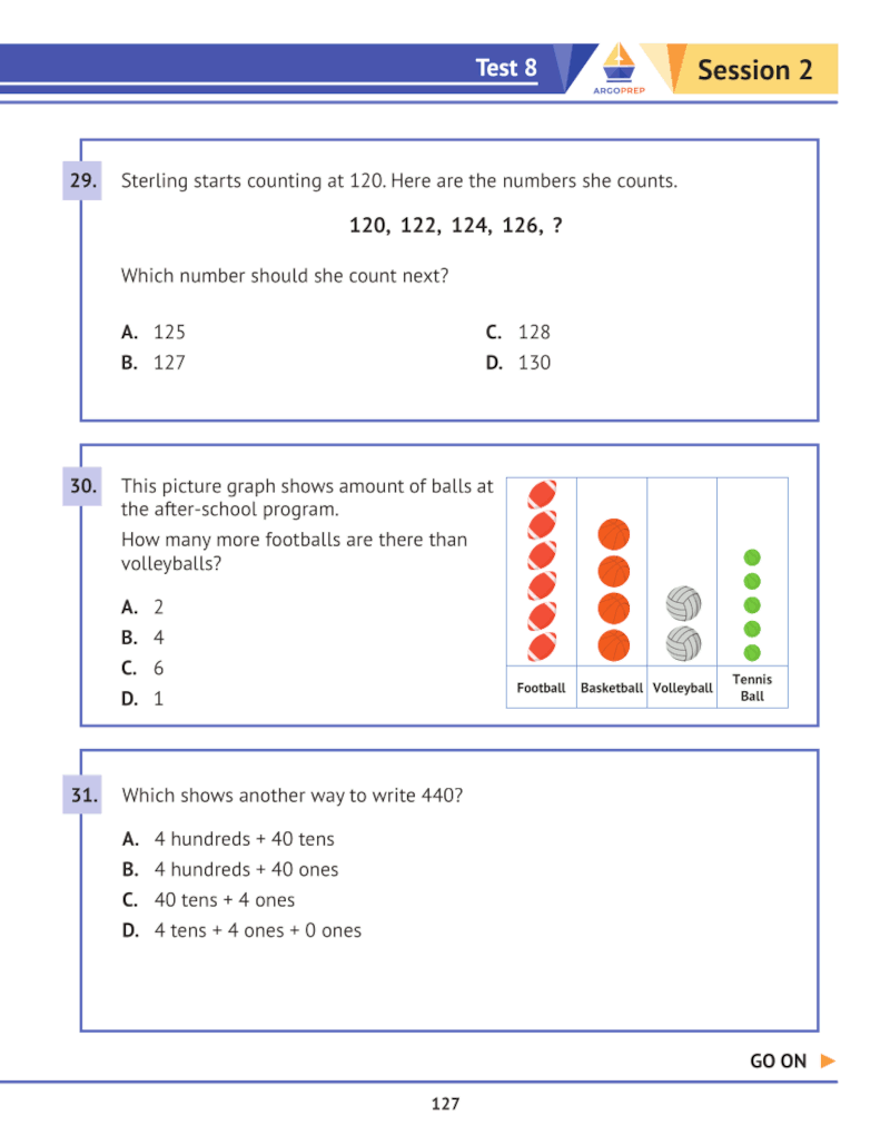 2nd Grade Math Practice Book: 8 Full-Length Simulated Math Tests