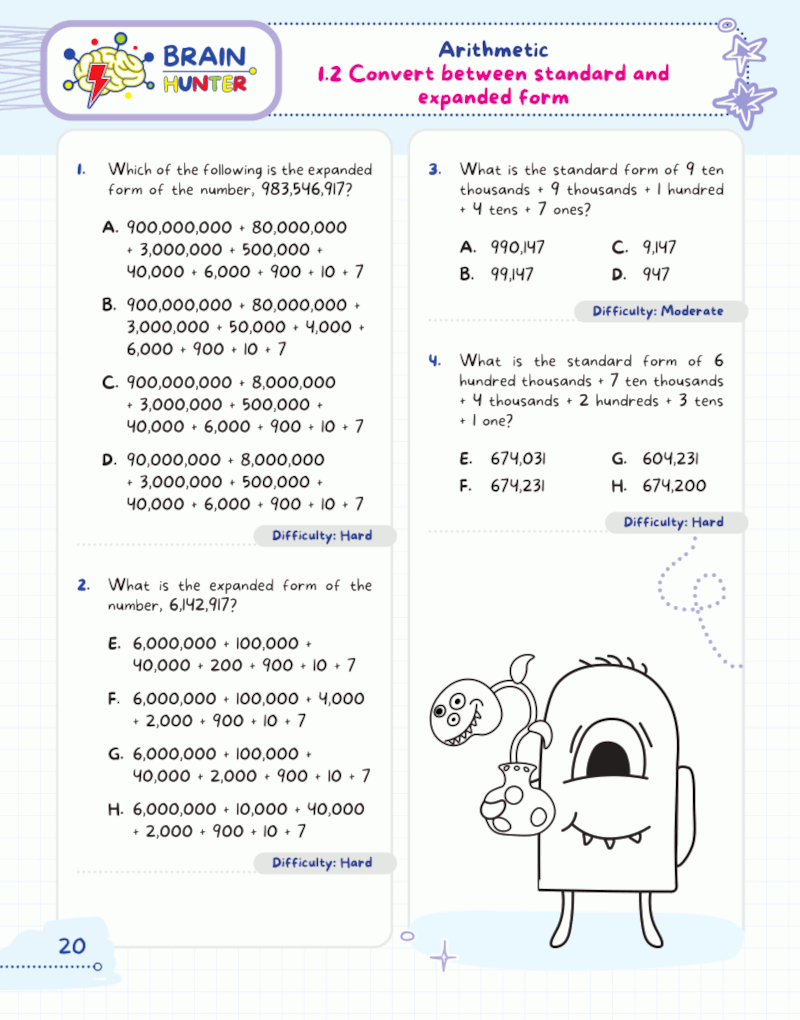 Math Practice Workbook for Grades 4-5: 1000+ Questions You Need to Kill in Elementary School