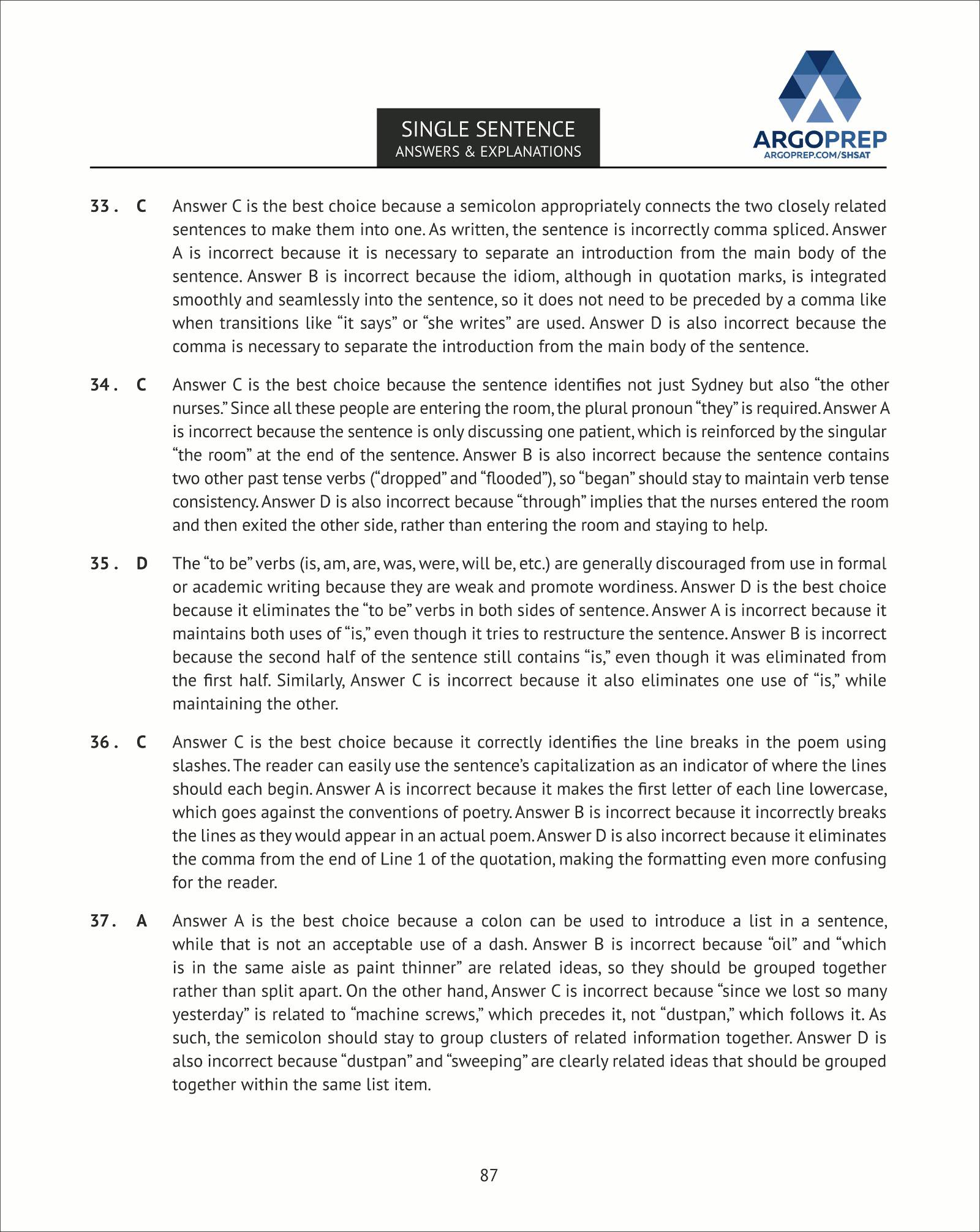 Shsat Prep: 158 Revising/Editing (Book 2)