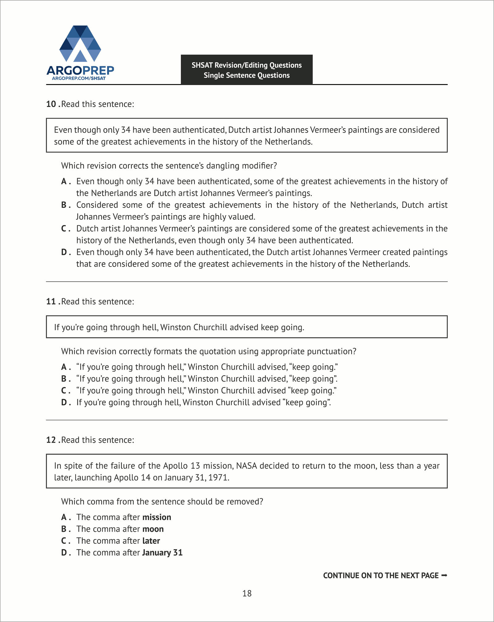 Shsat Prep: 158 Revising/Editing (Book 2)