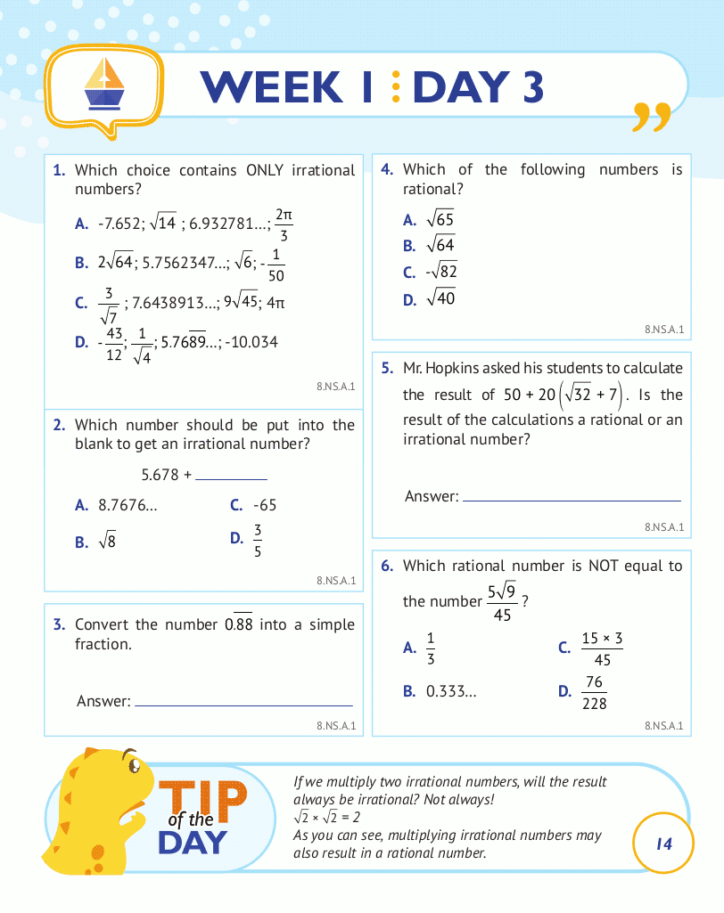 8th Grade Common Core Math: Daily Practice Workbook 8th Grade Common Core Math: Daily Practice Workbook