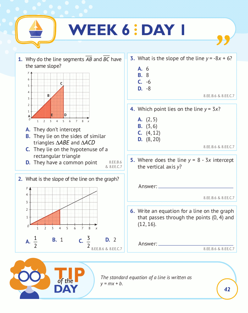 8th Grade Common Core Math: Daily Practice Workbook 8th Grade Common Core Math: Daily Practice Workbook
