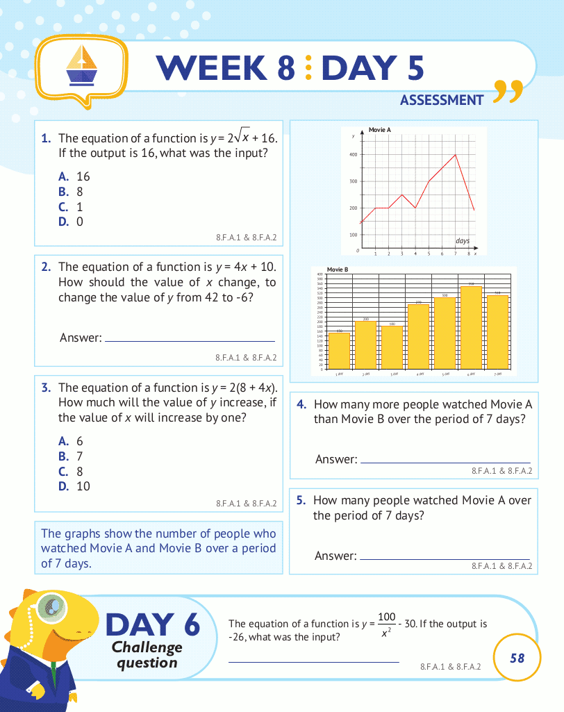 8th Grade Common Core Math: Daily Practice Workbook 8th Grade Common Core Math: Daily Practice Workbook