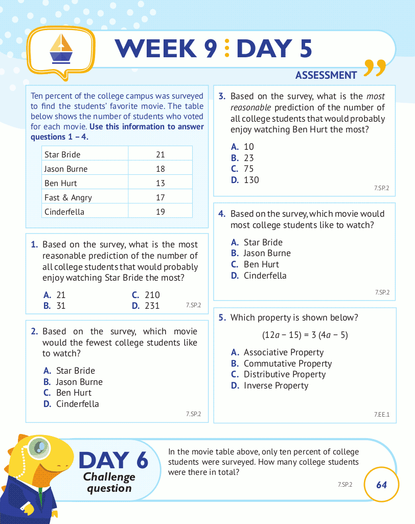 7th Grade Common Core Math: Daily Practice Workbook Part I: Multiple Choice 7th Grade Common Core Math: Daily Practice Workbook Part I: Multiple Choice