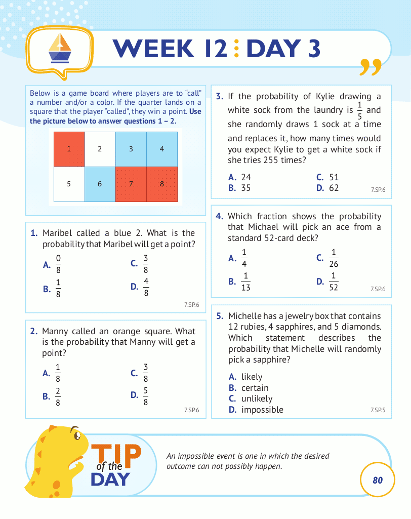 7th Grade Common Core Math: Daily Practice Workbook Part I: Multiple Choice 7th Grade Common Core Math: Daily Practice Workbook Part I: Multiple Choice