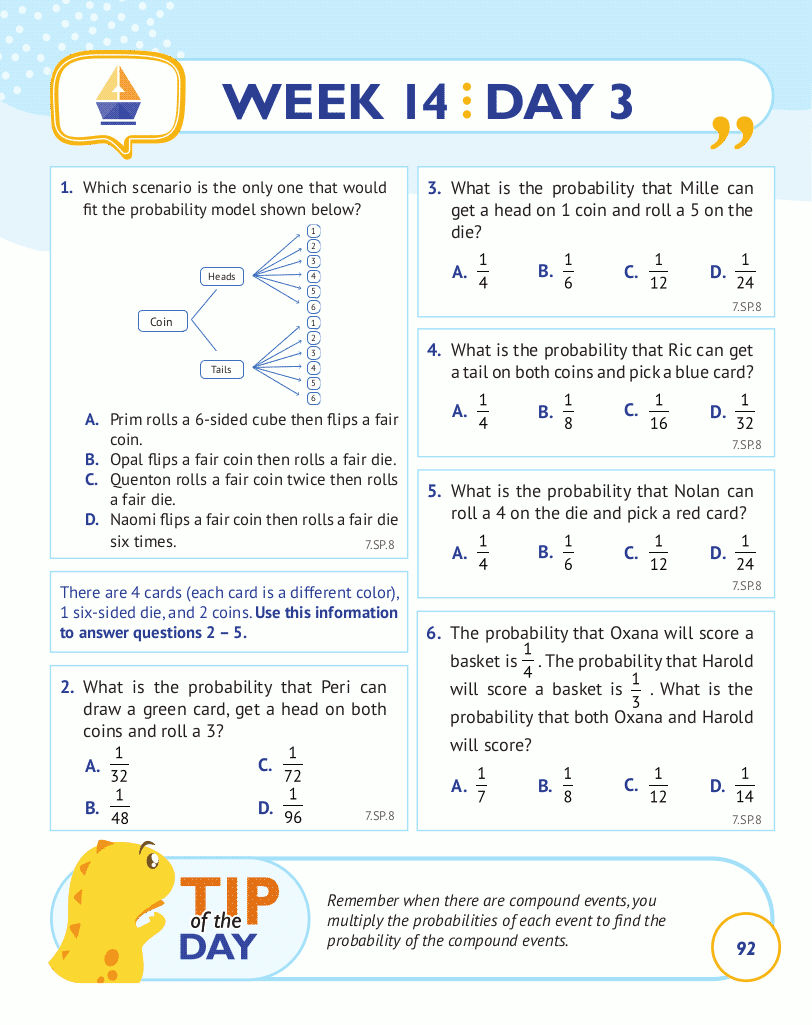 7th Grade Common Core Math: Daily Practice Workbook Part I: Multiple Choice 7th Grade Common Core Math: Daily Practice Workbook Part I: Multiple Choice