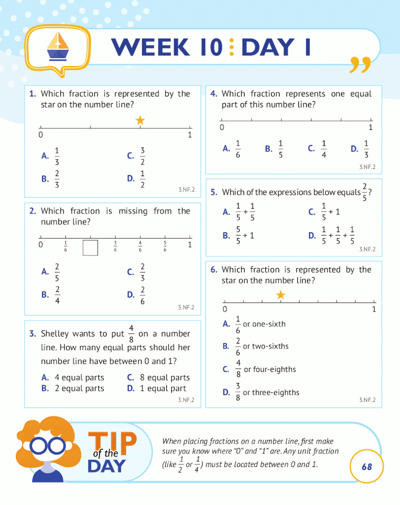 3rd Grade Common Core Math: Daily Practice Workbook Part I: Multiple Choice