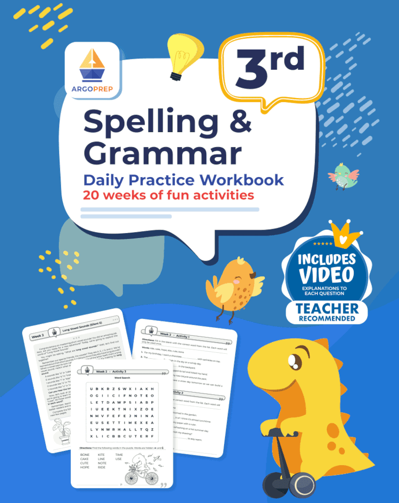 3rd Grade Spelling and Grammar: Daily Practice Workbook