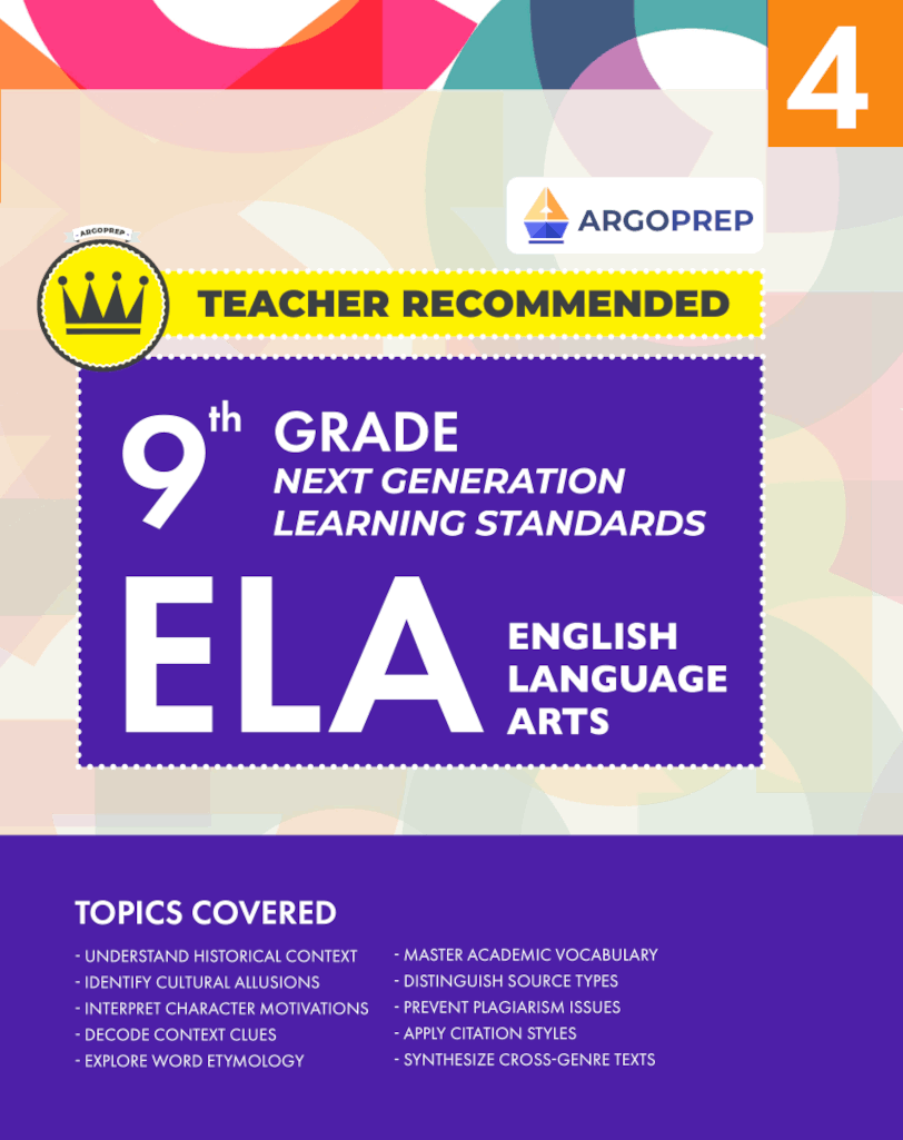 9th Grade Common Core ELA (English Language Arts) | Next Generation Learning Standards: Daily Practice Workbook #4