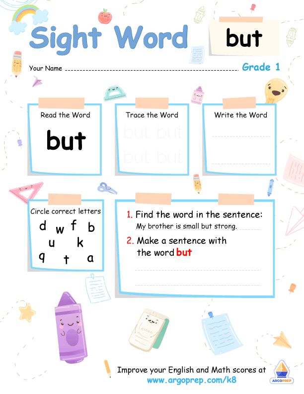 Nothing "But" Sight Words