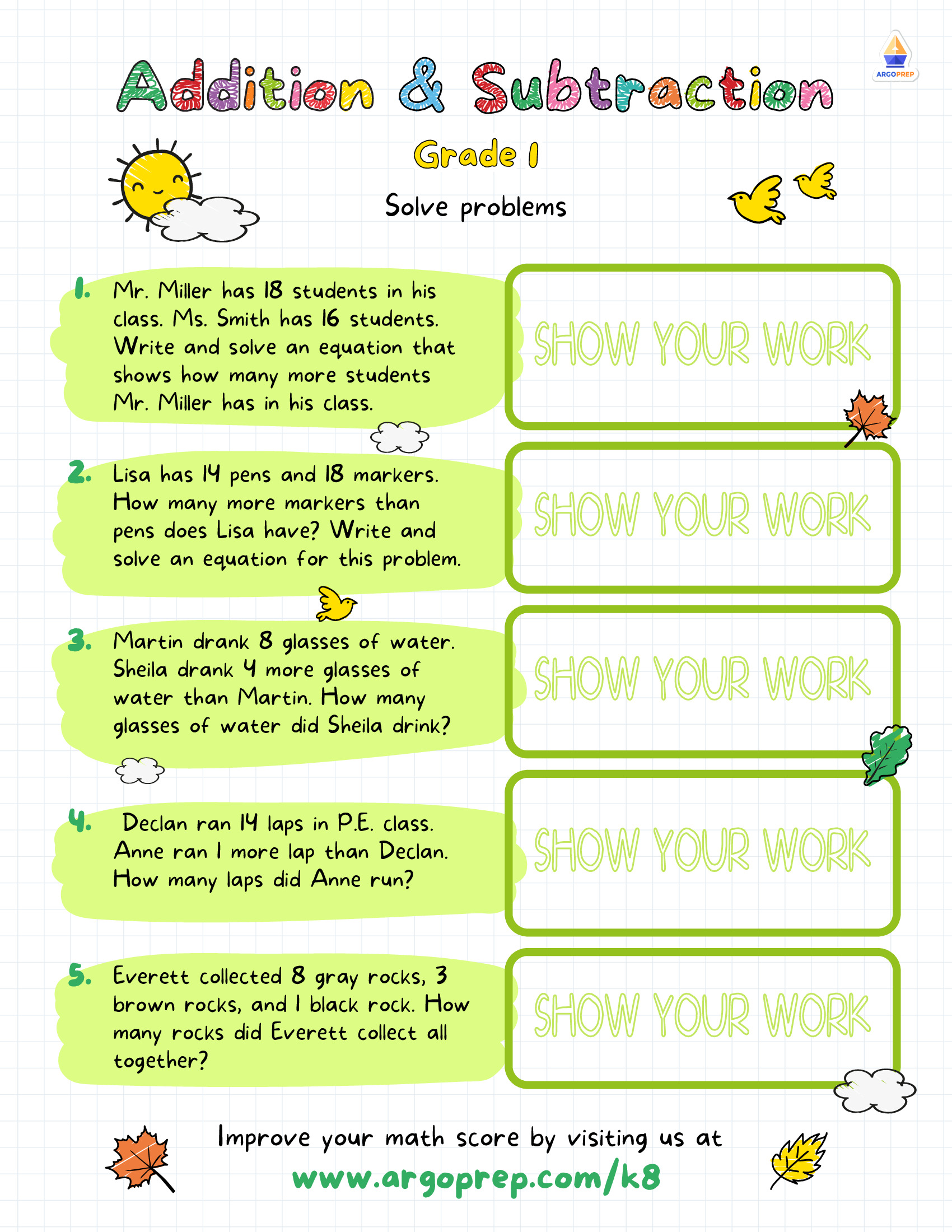Story Problems for Solvers