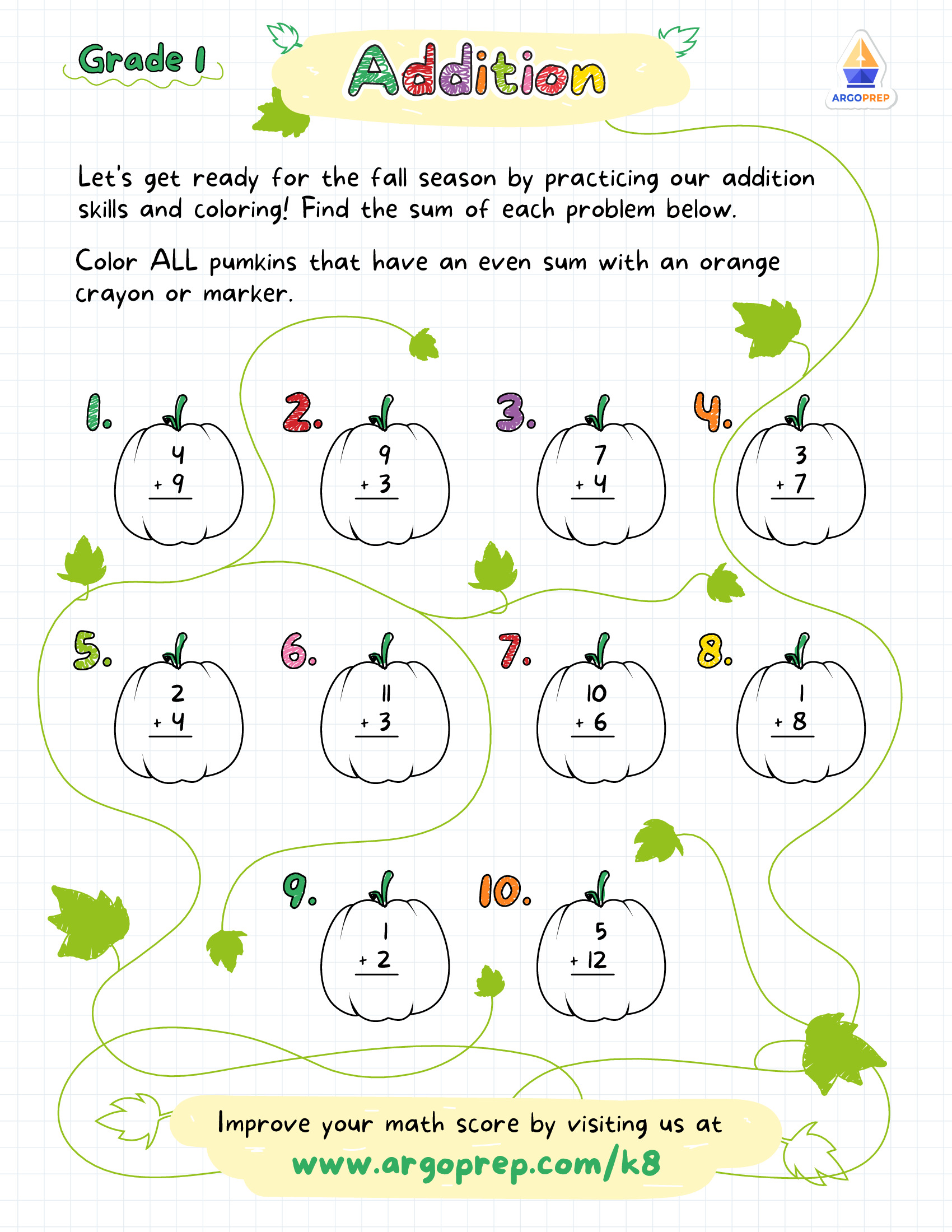 Pumpkin Problems with Addition