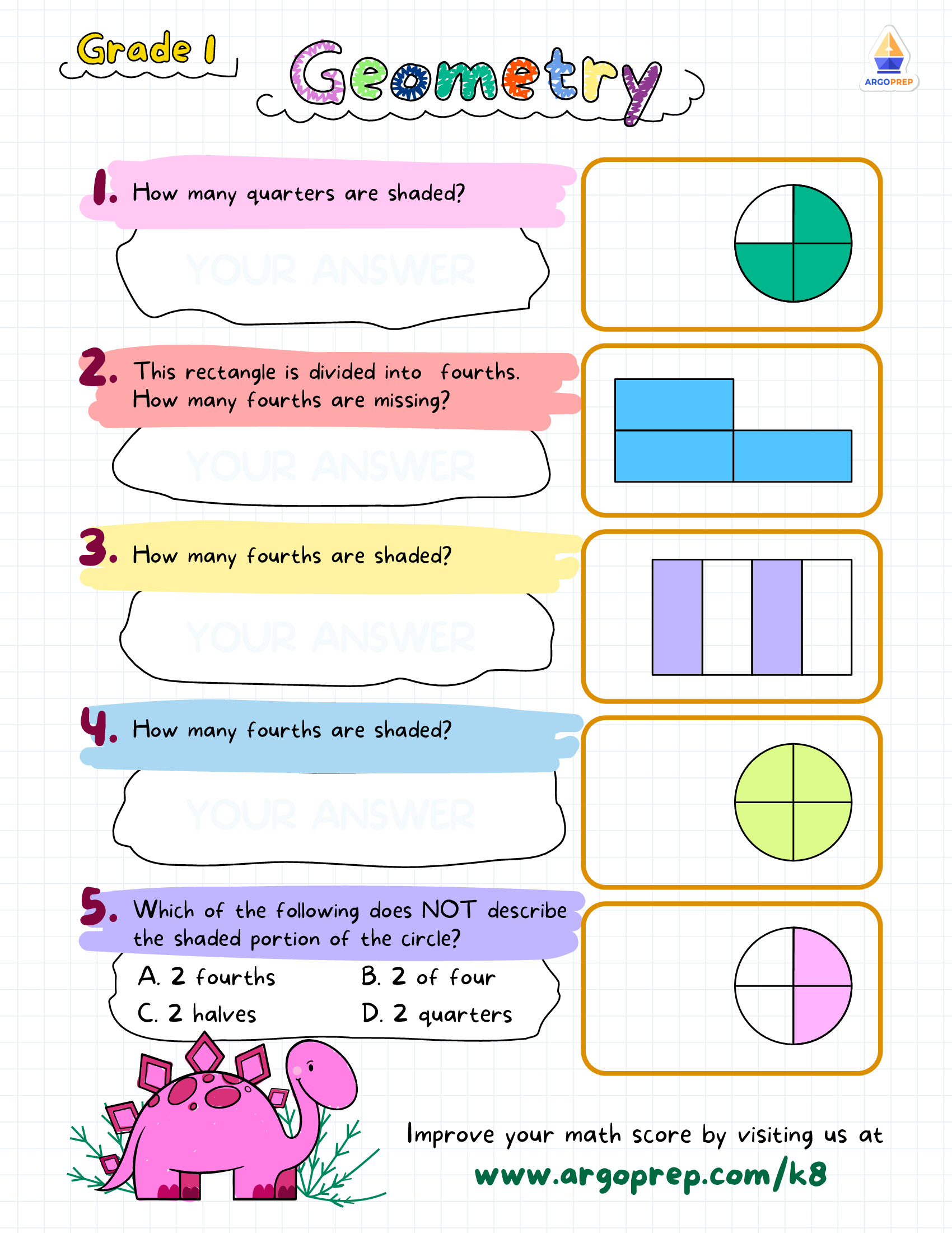 Identifying Shaded Fractions
