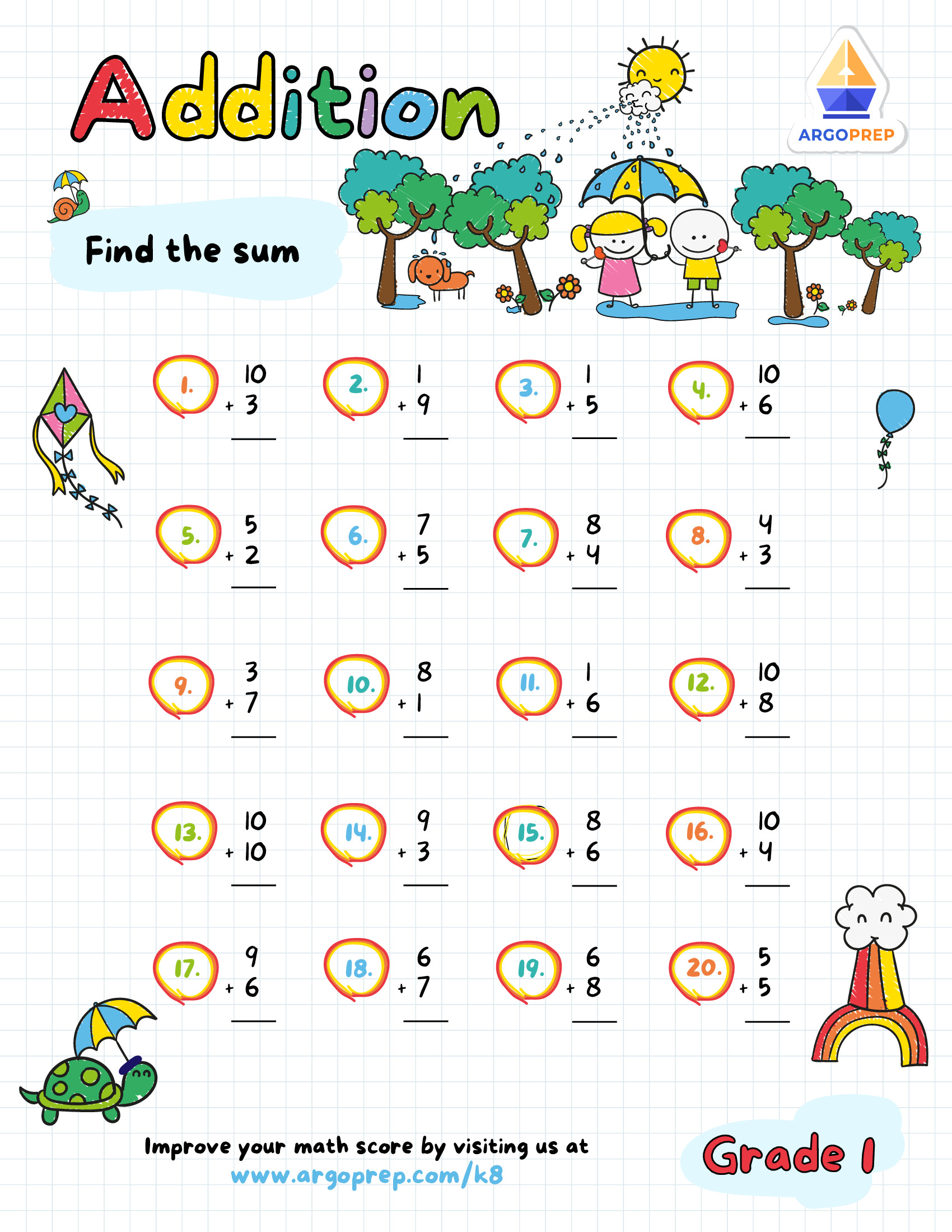 Rainbow Addition in Columns