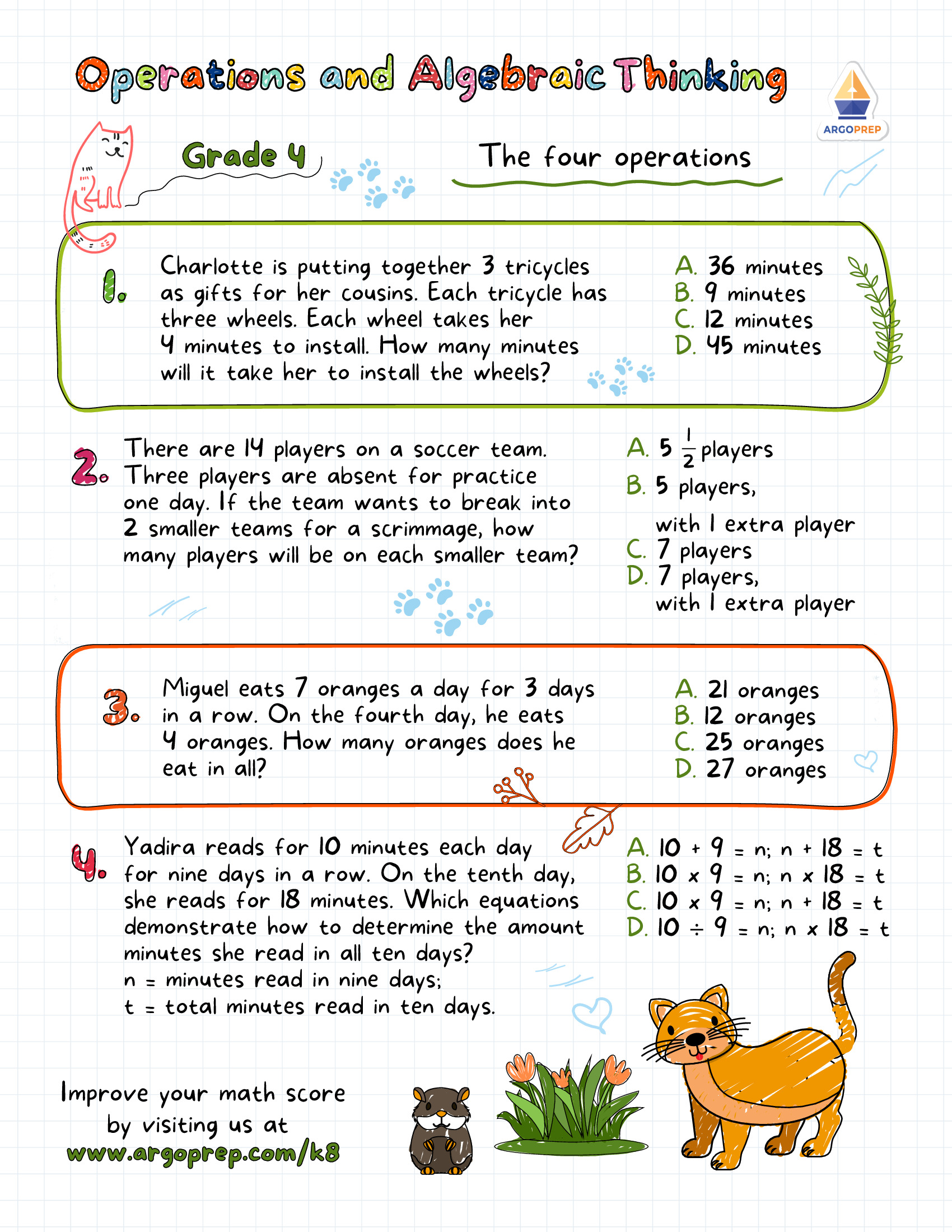 Animals and Algebraic Thinking