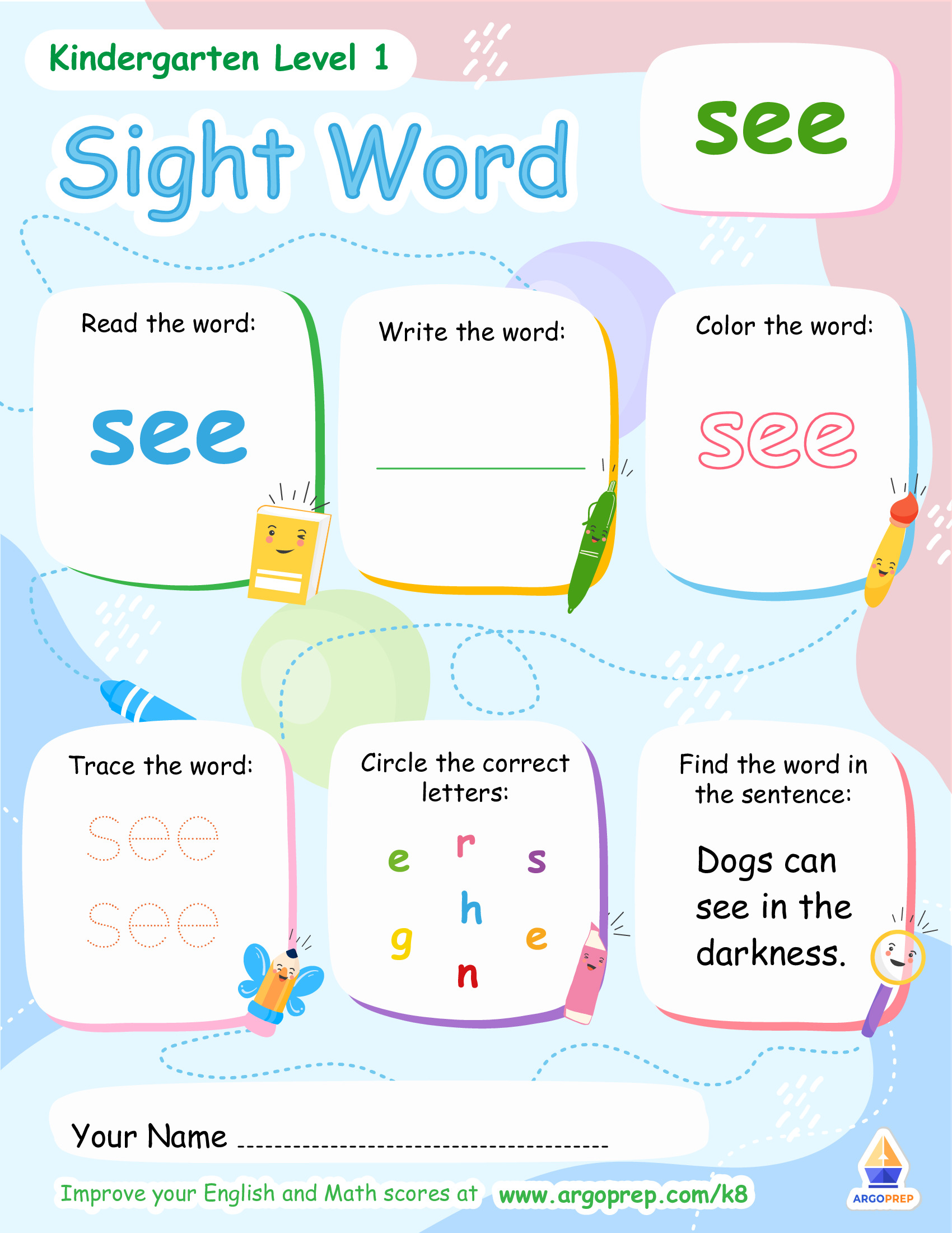 I "See" Sight Words