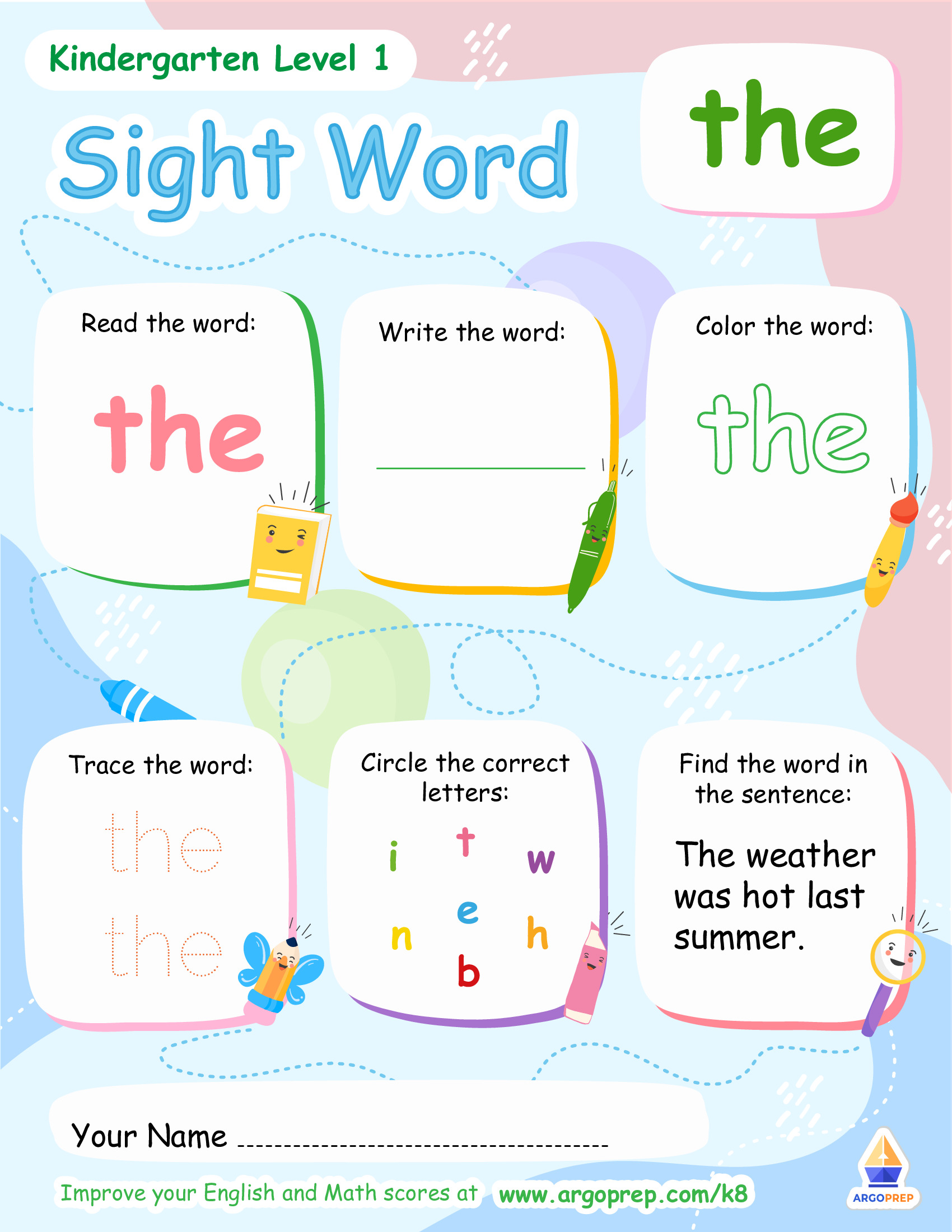 "The" Best Way to Practice Sight Words