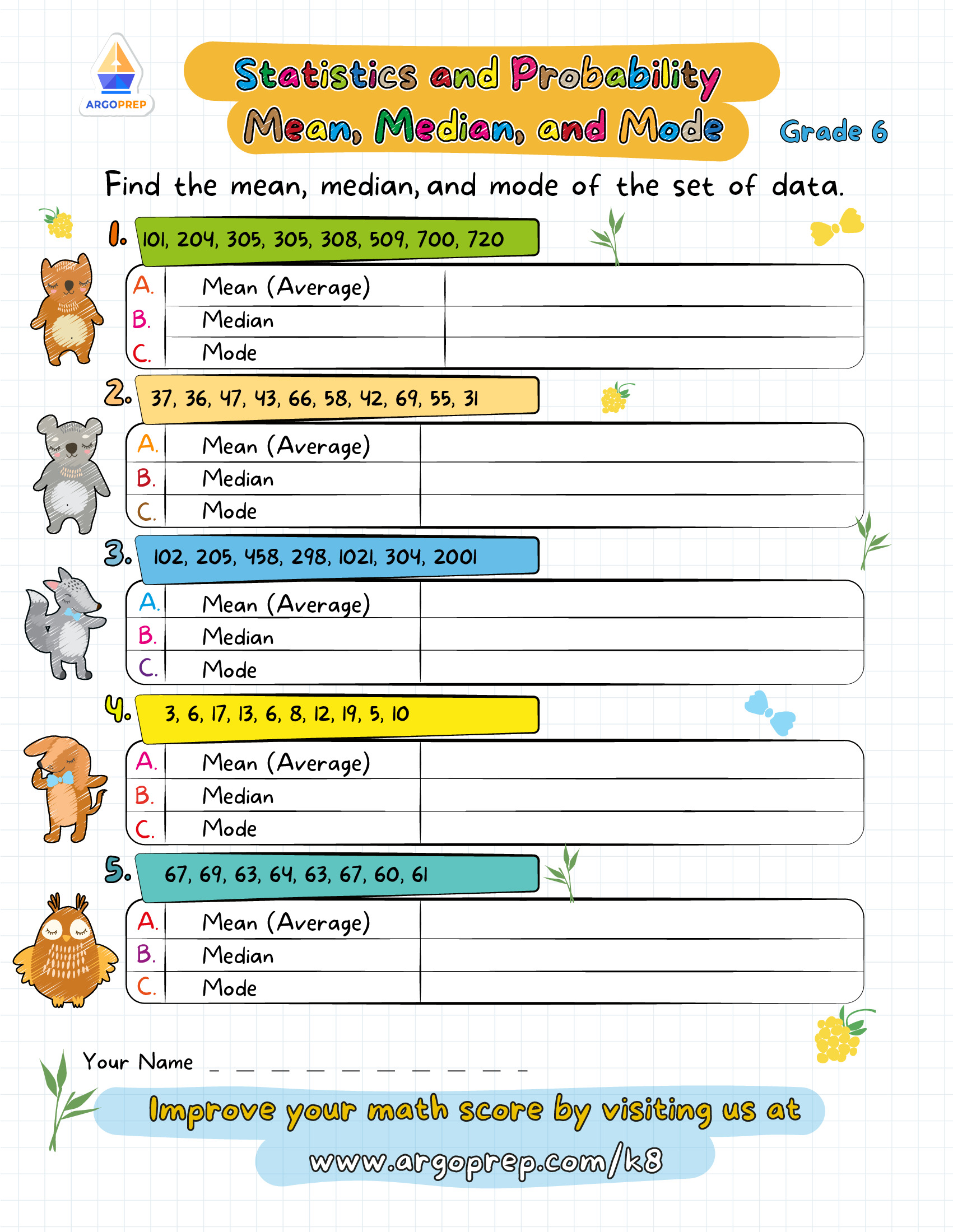 Mean, Median, and Mode Oh My!