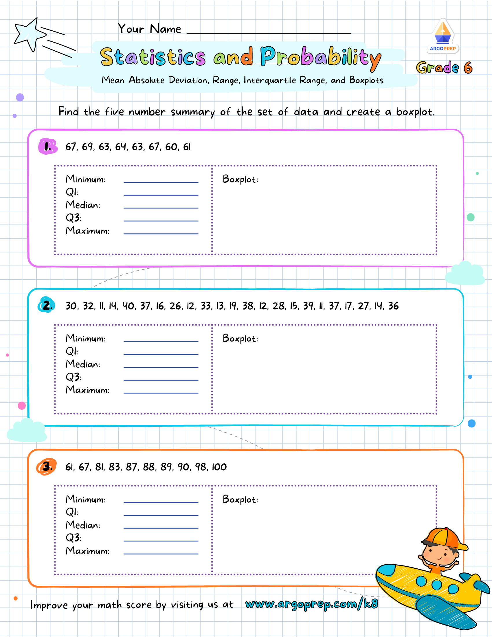 Crafting Mean, Range, and Boxplots