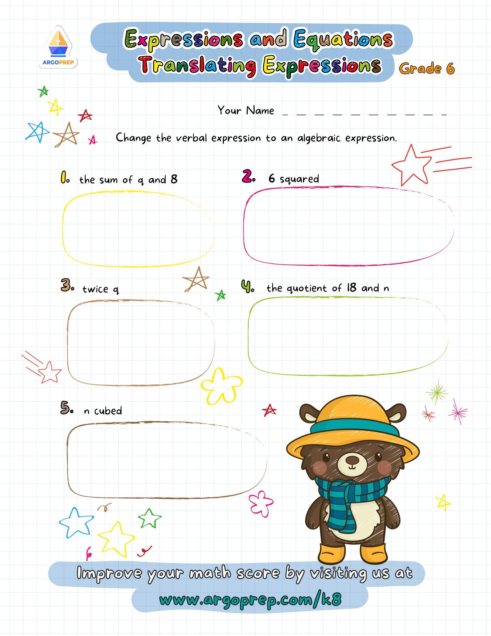 Write Algebraic Expressions Like a Super Star!
