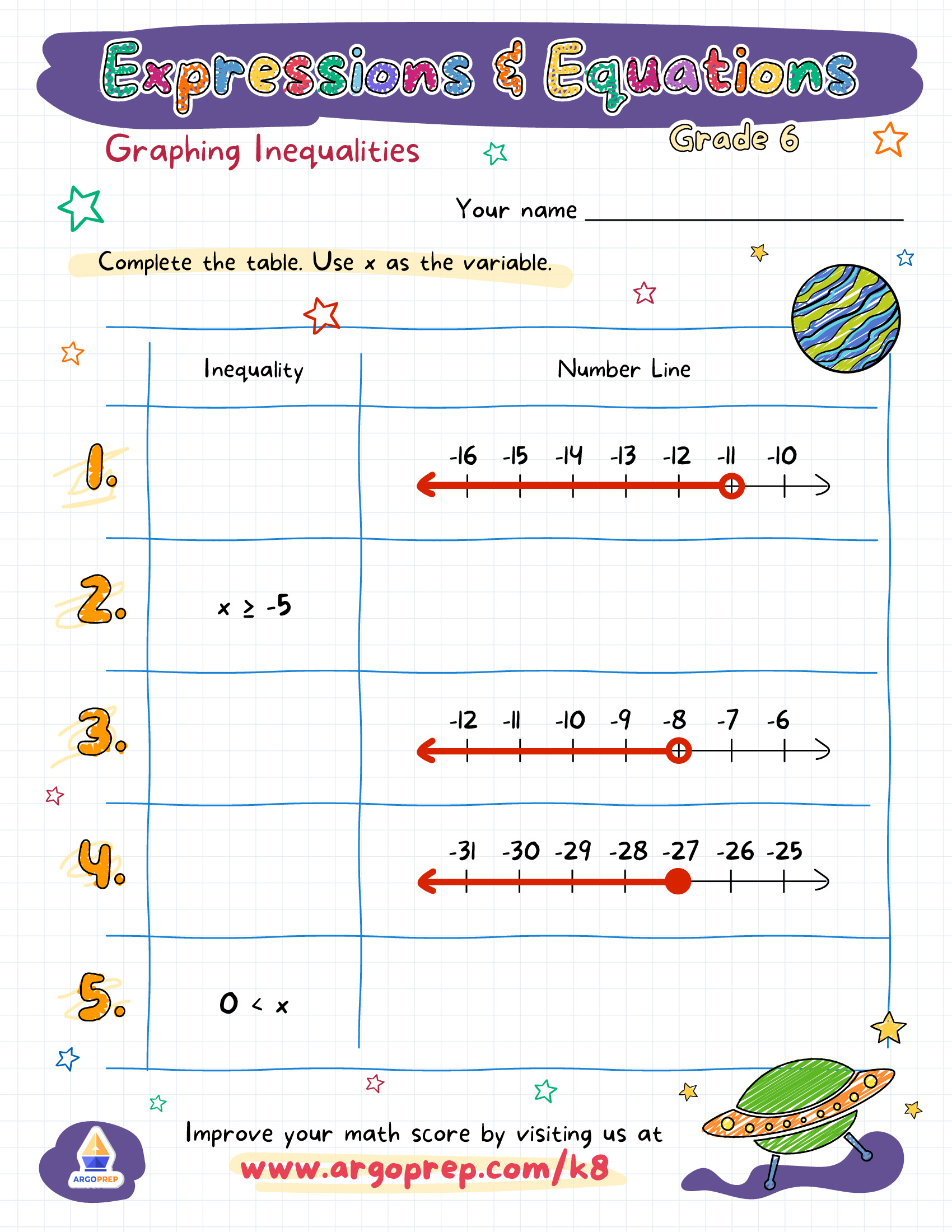 Graphing That's Out of This World!